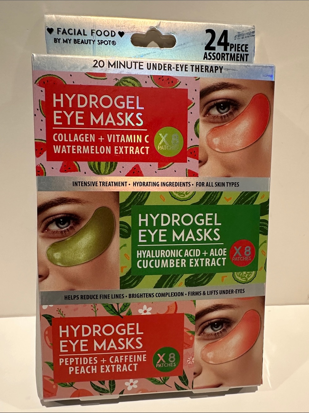 Hydrogel Eye Mask with Collagen, Vit C, Watermelon, Hyaluronic Acid, Aloe etc.